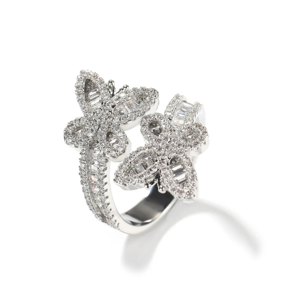 Kute Baguette Butterfly Ring