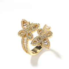 Kute Baguette Butterfly Ring