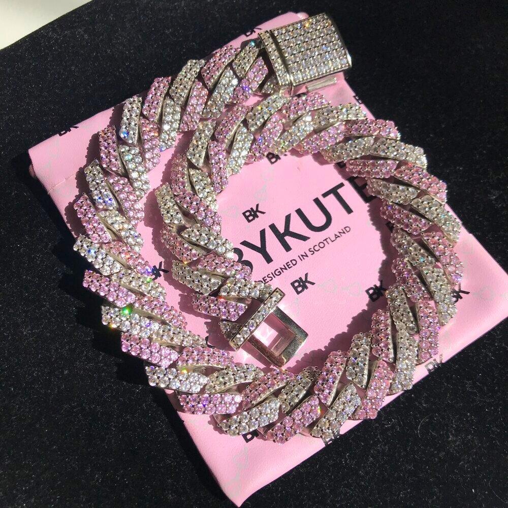 19mm Pink Cuban Queen Necklace - Necklaces - BBYKUTE